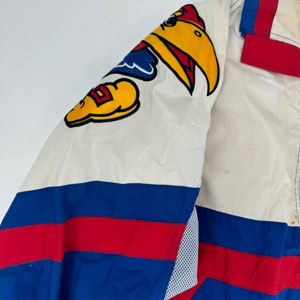 Vintage Starter Kansas Jayhawks‎ Jacket Pullover Coat Mens Size L Light Weight - Picture 3 of 5